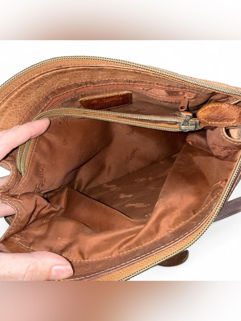 Vintage Fossil 1954 Classic Leather Crossbody Bag - Picture 8 of 8
